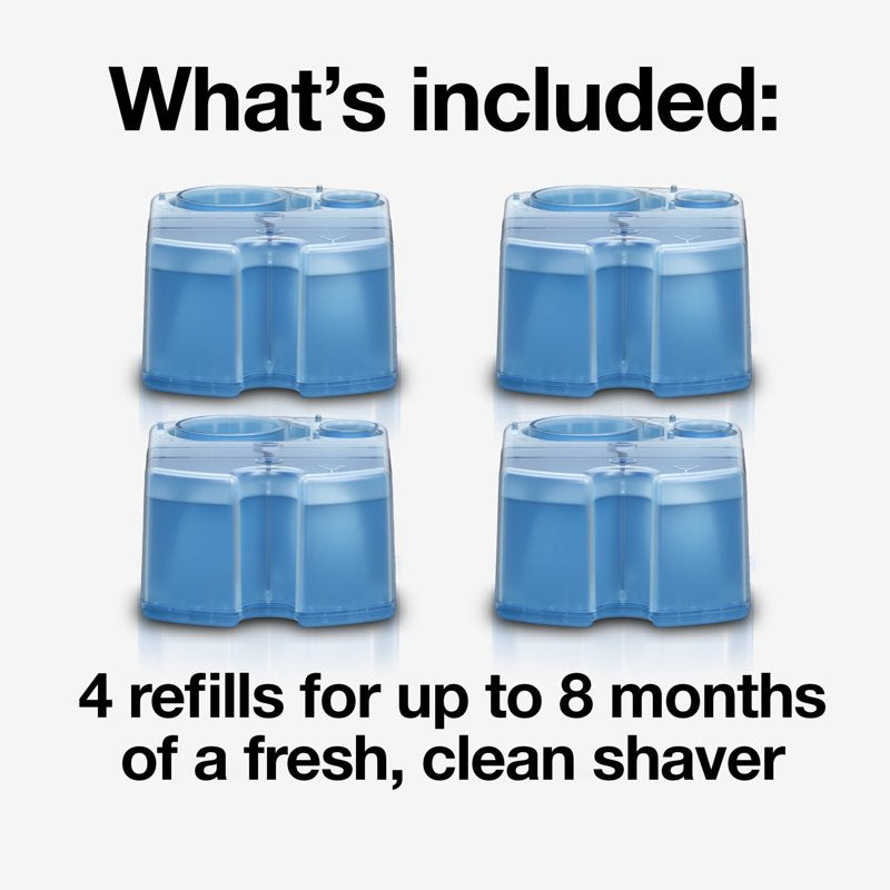 Braun Clean & Renew Refill Cartridges - 4 Pack for Shaver Maintenance