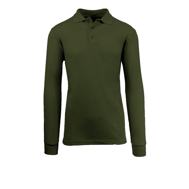 Men's Long Sleeve Polo Shirts - Breathable Cotton Blend, Tailored Fit