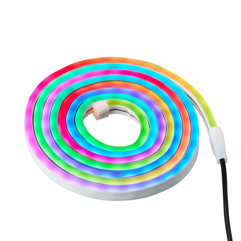 RGBIC LED Neon Flex Rope Light - 6.6 ft, USB Powered, Sound Reactive, Remote Included