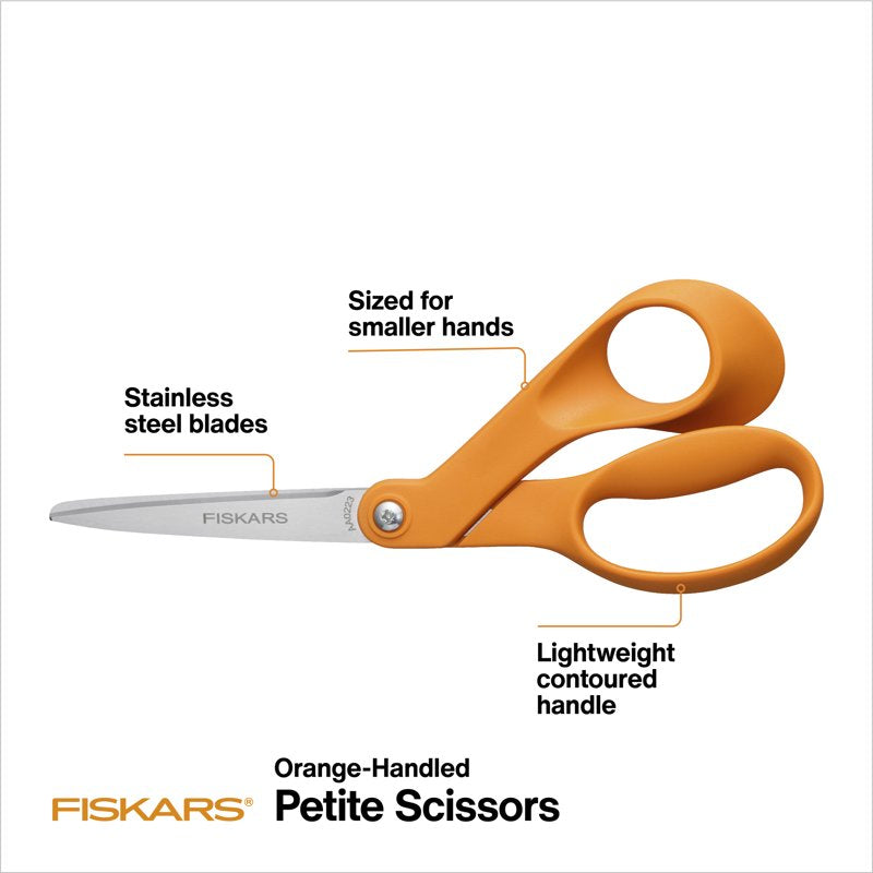 Fiskars Petite 7-Inch Fabric Scissors for Small Hands - Precision Cutting