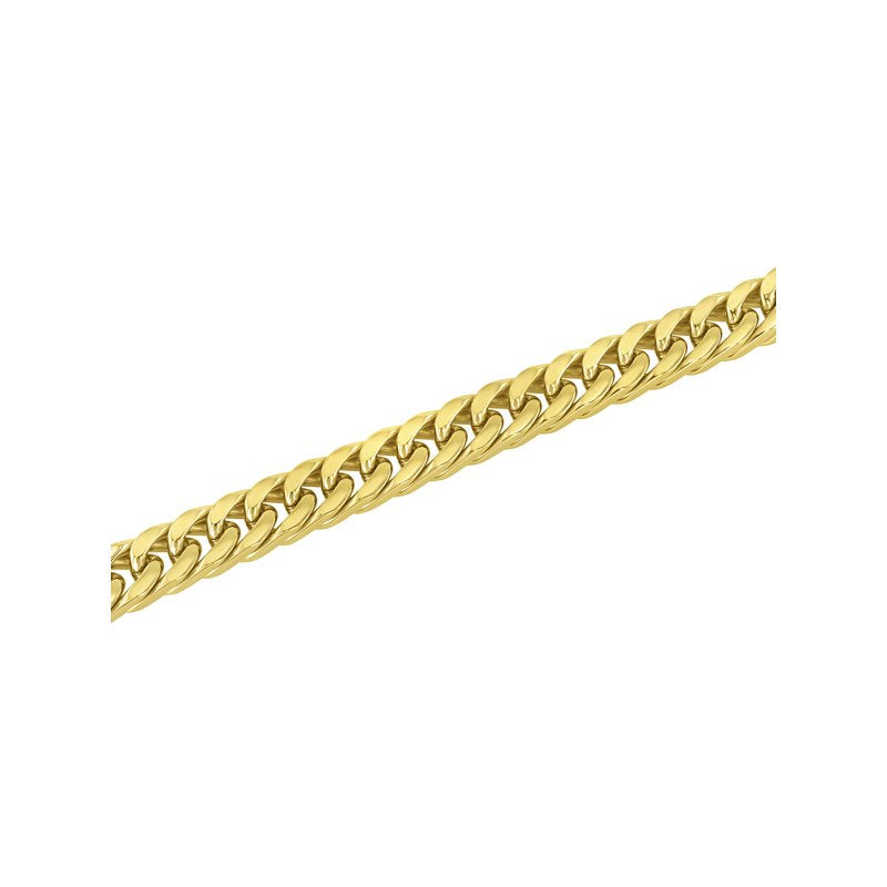 Men's Gold-Tone Stainless Steel Curb Link Bracelet 8.5 Inches