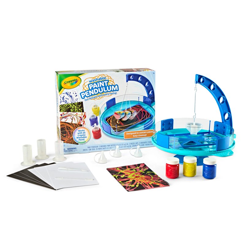 Kids Gravity-Driven Paint Pendulum Art Kit with Washable Paints & Paper