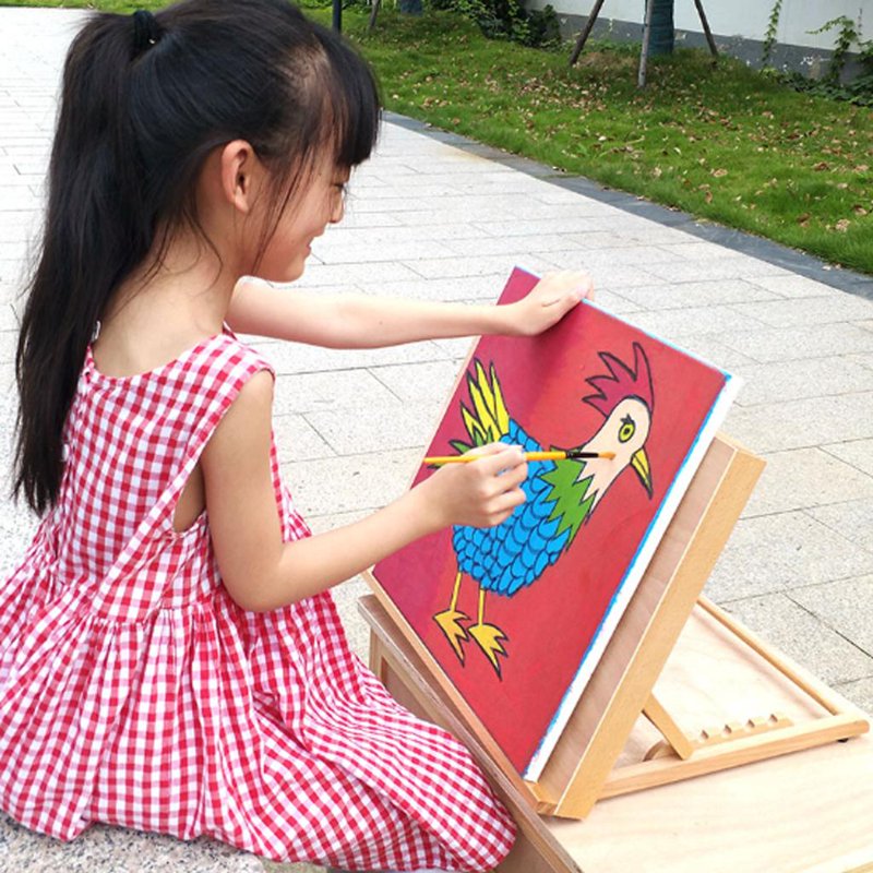 Wood Drafting Table Easel for Drawing & Sketching - Adjustable Angles, Portable Art Board