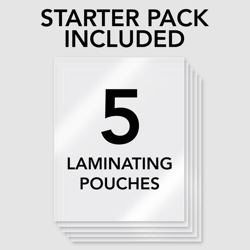 Thermal Pouch Laminator 9-Inch Max Width, 4-Minute Warm-up, 3-5 Mil - Home & Office Use
