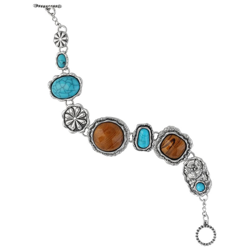 Faux Turquoise Western Bracelets for Women - Vintage-Inspired Statement Jewelry