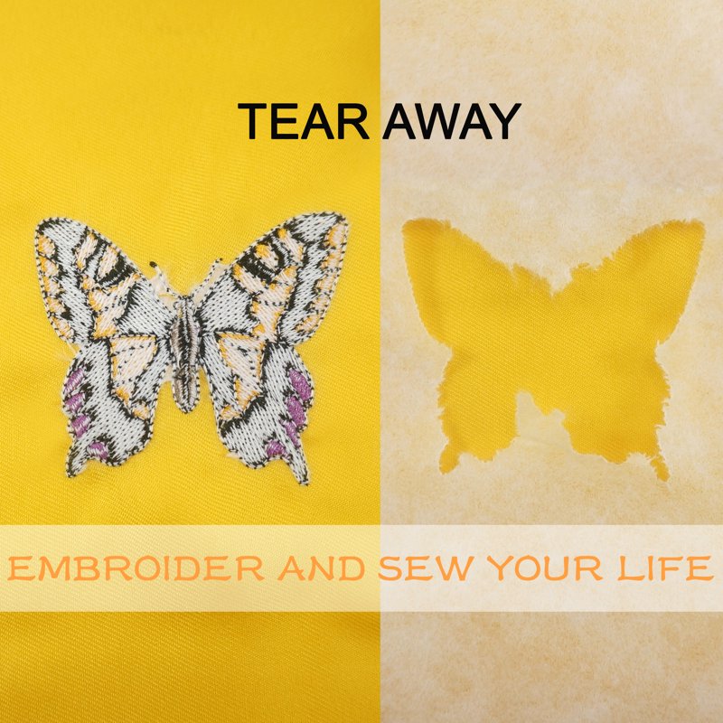 Embroidery Stabilizer Backing Sheets - Tear Away, Medium Weight, All Sizes