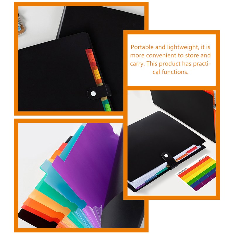 Expanding Accordion File Folder Organizer - Portable Document Storage