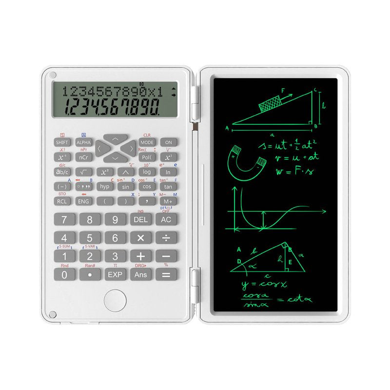 Scientific Calculator with LCD Writing Tablet, 12 Digit Multifunctional Notepad for Students
