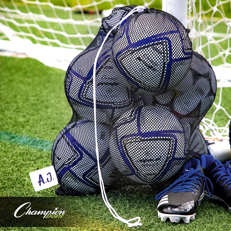 Champion Sports Mesh Equipment Bag - Red 24" x 36"