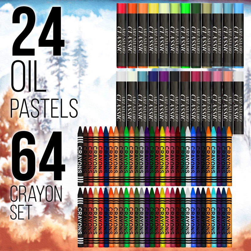Complete 162-Piece Art & Drawing Set with Watercolors, Pastels, Pencils & Brushes