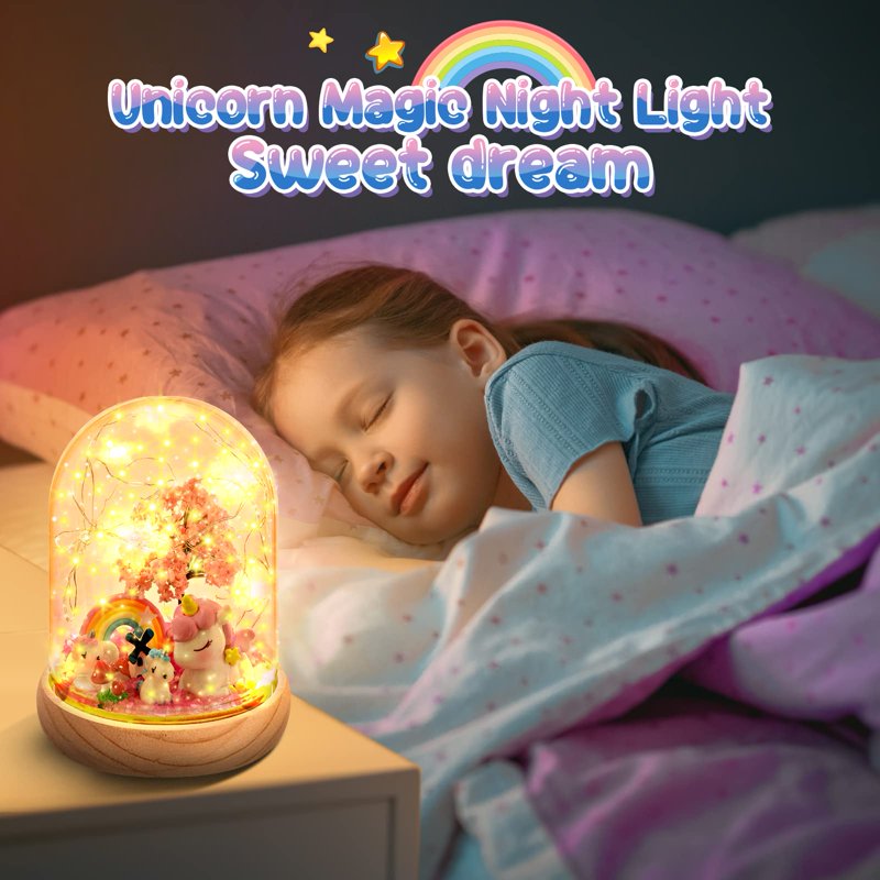 Kids Unicorn Night Light Craft Kit for Ages 3-12 - Creative DIY Toy Gift