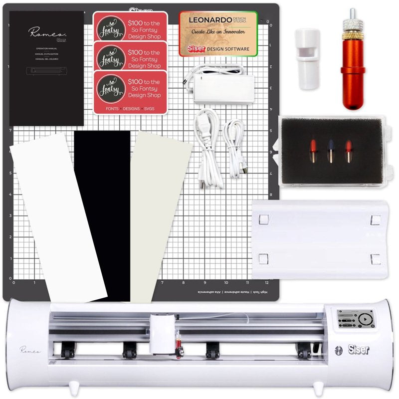 Vinyl & HTV Crafting Bundle for Cricut and Silhouette Machines - 24 Inch Siser Romeo