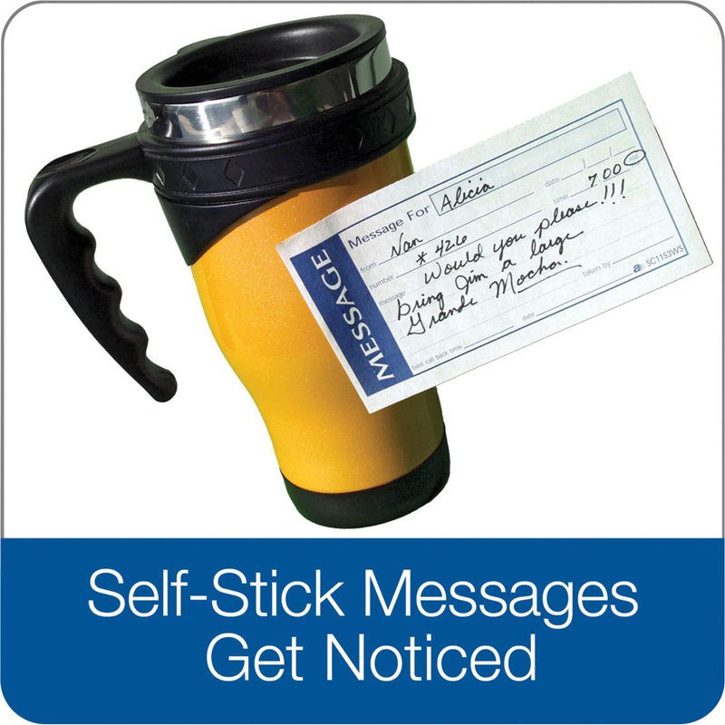 Repositionable Write 'n Stick Phone Message Book, 200 Sets, Spiral Bound