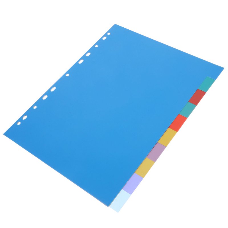 10-Pack Binder Dividers with Tabs Waterproof Sheet Protectors Office Organization