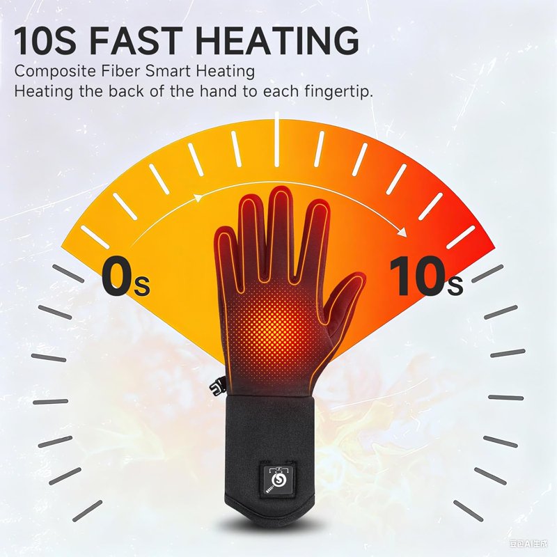Rechargeable Heated Glove Liners for Men Women Winter Warmth Ski Snowboarding Hiking