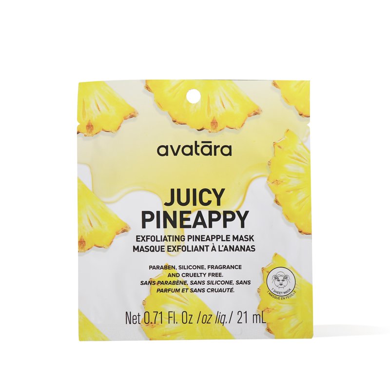 5 Pack Juicy Pineappy Exfoliating Pineapple Face Mask for All Skin Types