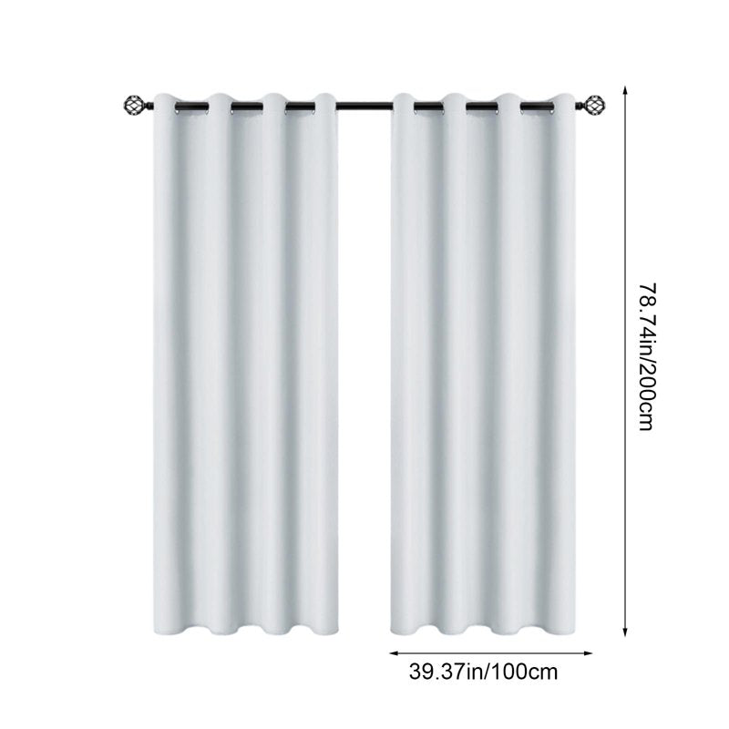 Blackout Curtains with Grommet Top - Thermal Insulated Noise Reducing Drapes for Bedroom & Living Room