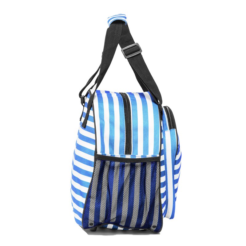 Pik'le'Ball Women’s Premium Pickleball Bag - Original Tote with Water Bottle Holder, Fits 3 Paddles - Blue/White