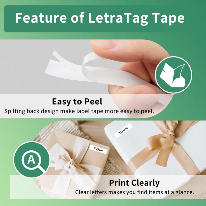 3-Pack White Tape Replacement for Dymo Label Makers - Refills 1/2 x 13 for LetraTag LT-100T LT-100H