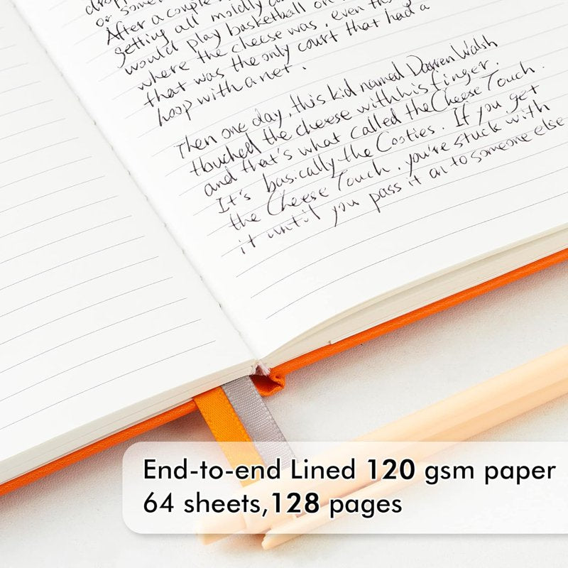 Bulk Hardcover Ruled Notebooks Set with Pen Holders - A5, 128 Pages, 12 Pack