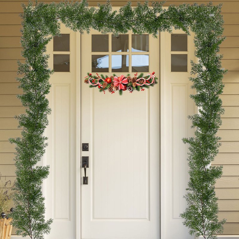 6.2FT Christmas Pine Garland - Real Touch Artificial Greenery for Holiday Decor