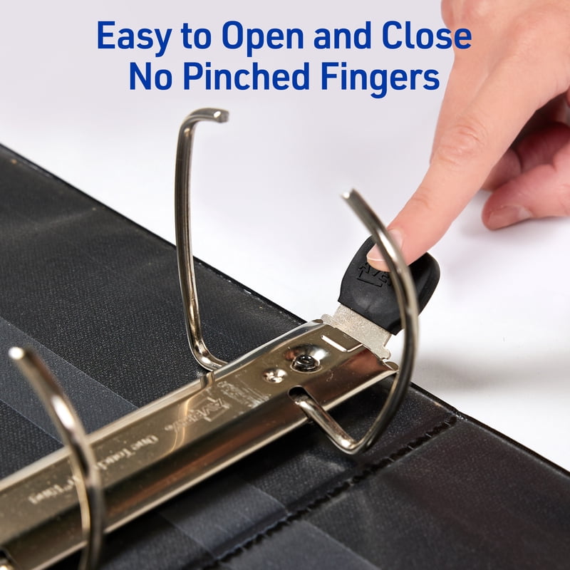 Heavy-Duty Binder with 4 Inch EZD Rings, Durable Office Organizer, Black