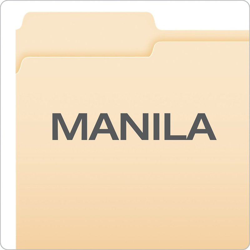 DoubleStuff Letter File Folders - Manila, 1/3 Cut, Pack of 50