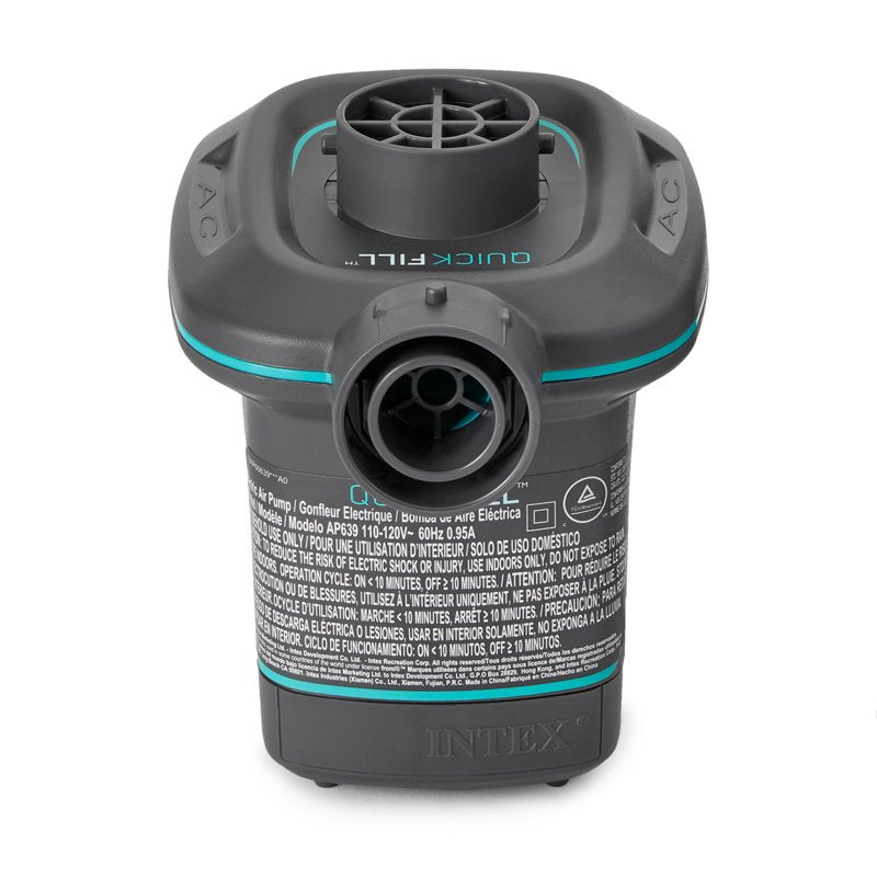 Electric Air Pump for Inflatables - 120V Portable Inflator with 3 Nozzles