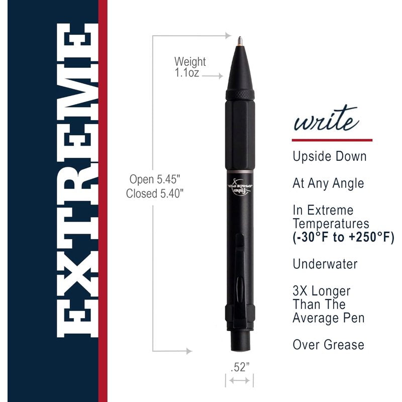 Fisher Space Pen Clutch - Durable Pressurized Ballpoint Pen for Extreme Conditions