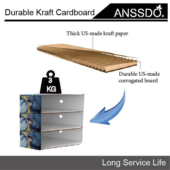 Cardboard Magazine File Holder Set - Desk Organizer for Files & Papers