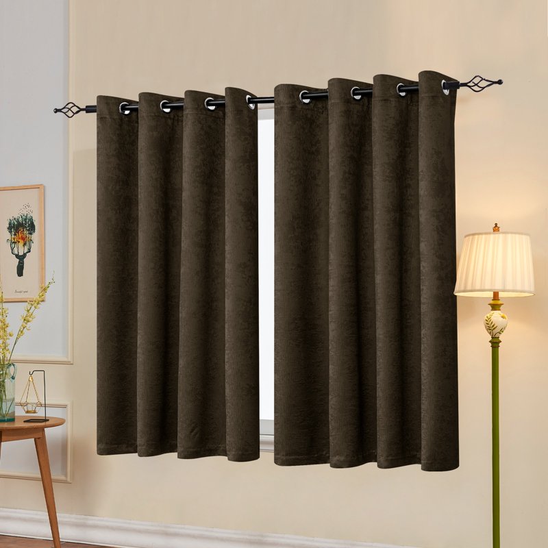 Thermal Insulated Blackout Curtains Set of 2 - Room Darkening & Noise-Reducing for Bedroom