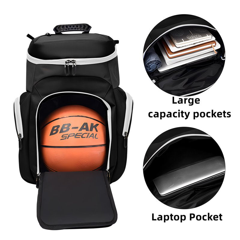 Sports Bag for Basketball Soccer & More with Ball Holder & Shoe Compartment