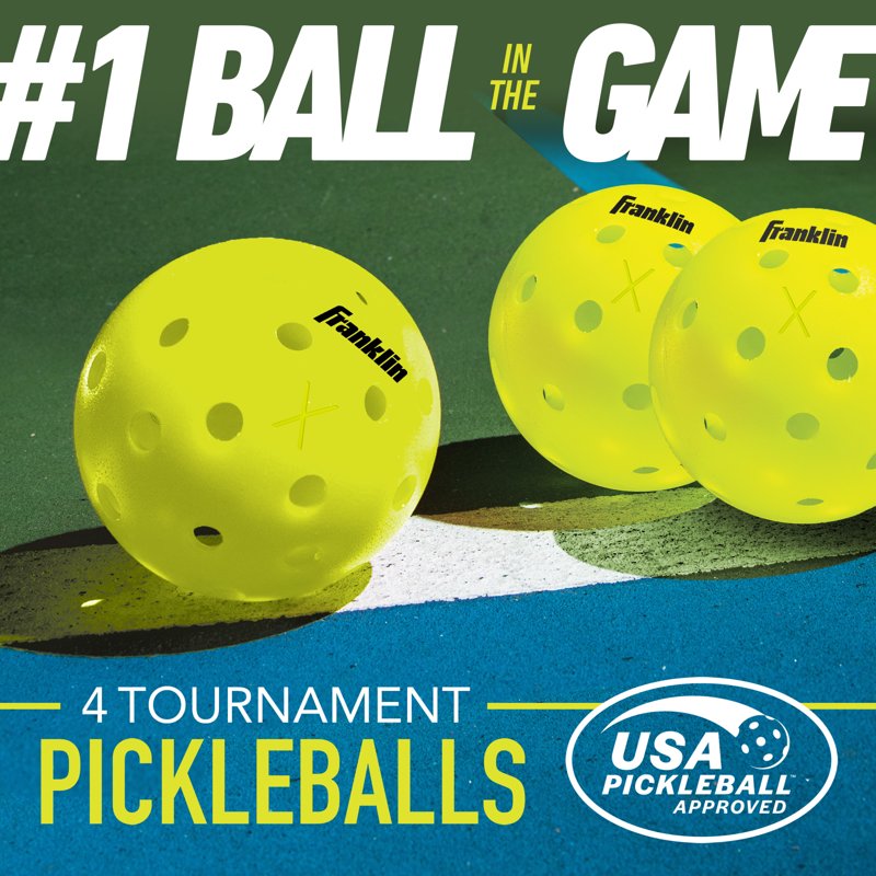Portable Pickleball Net Set with 4 Paddles and Balls – Official Size & All-Weather Durable
