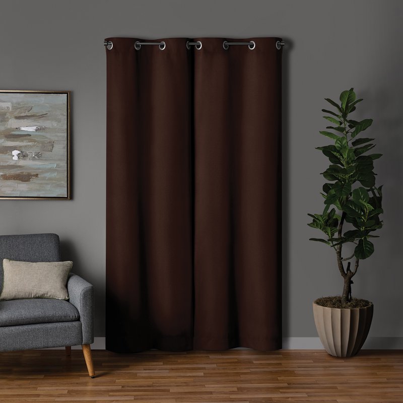 Blackout Grommet Curtain Panel Pair - Room Darkening Window Treatment Set