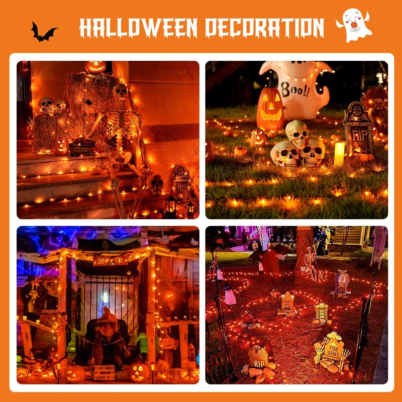 Solar Halloween String Lights 400 LED 151FT Outdoor Waterproof 8 Modes