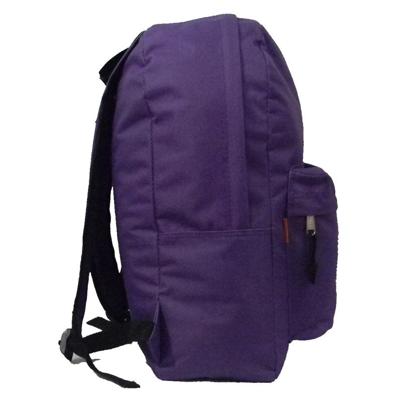 K-Cliffs 18" Unisex Classic School Backpack, Purple, Polyester