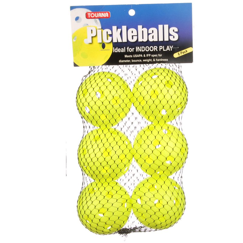 Tourna Strike Outdoor Pickleball – 6 Count, USAPA Approved, Optic Yellow