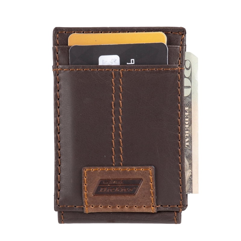 Men's RFID Leather Wallet with Magnetic Front Pocket - Slim & Secure