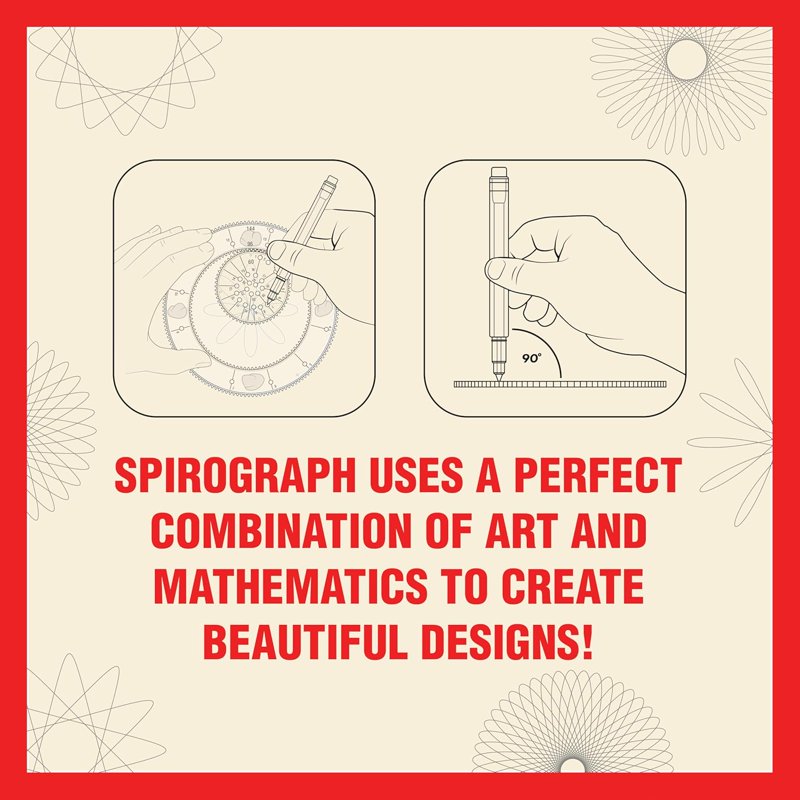 Die-Cast Spirograph Drawing Kit for Kids - Golden Collector’s Set, Spiral Art, Art Supplies, Ages 8+