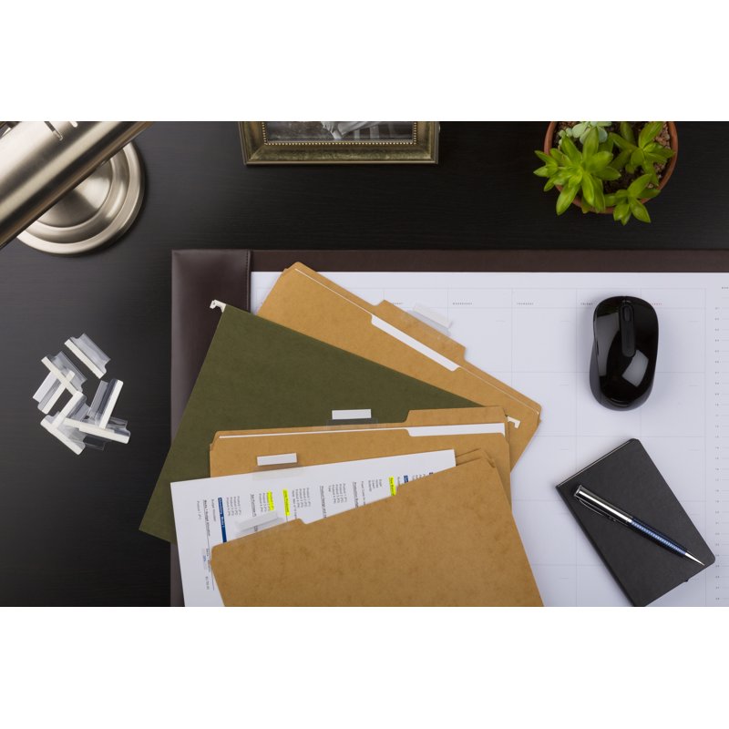 Self-Adhesive Printable Index Tabs - Clear, 2-Inch, Pack of 25