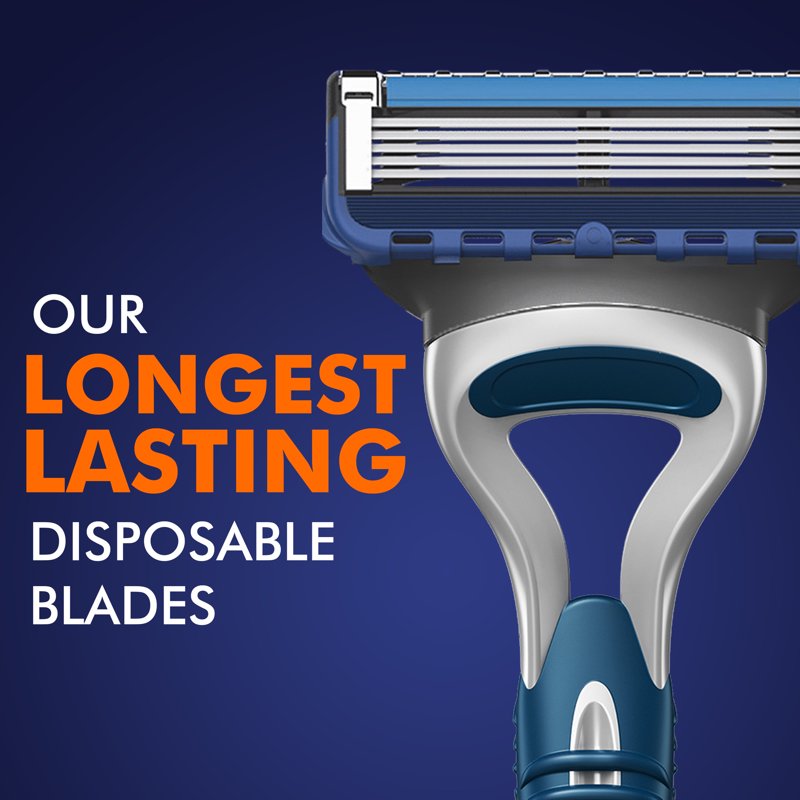 Gillette Sensor5 Men's Disposable Razors - Comfortable 5-Blade Shaving, Pack of 2 or 4