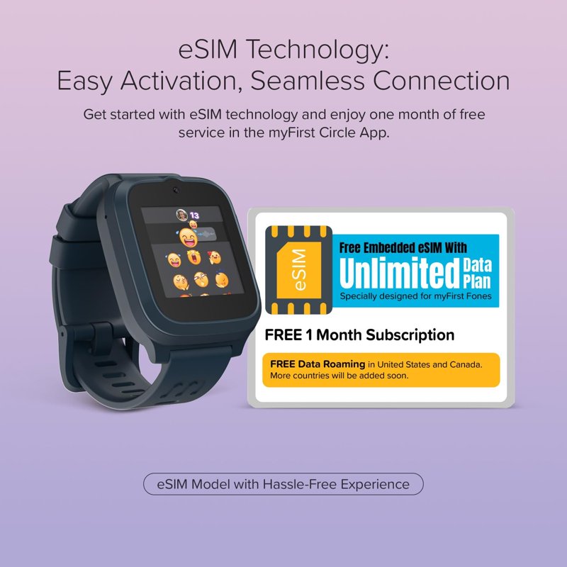 Kids Smartwatch Phone with GPS eSIM HD Camera & Fitness Tracker