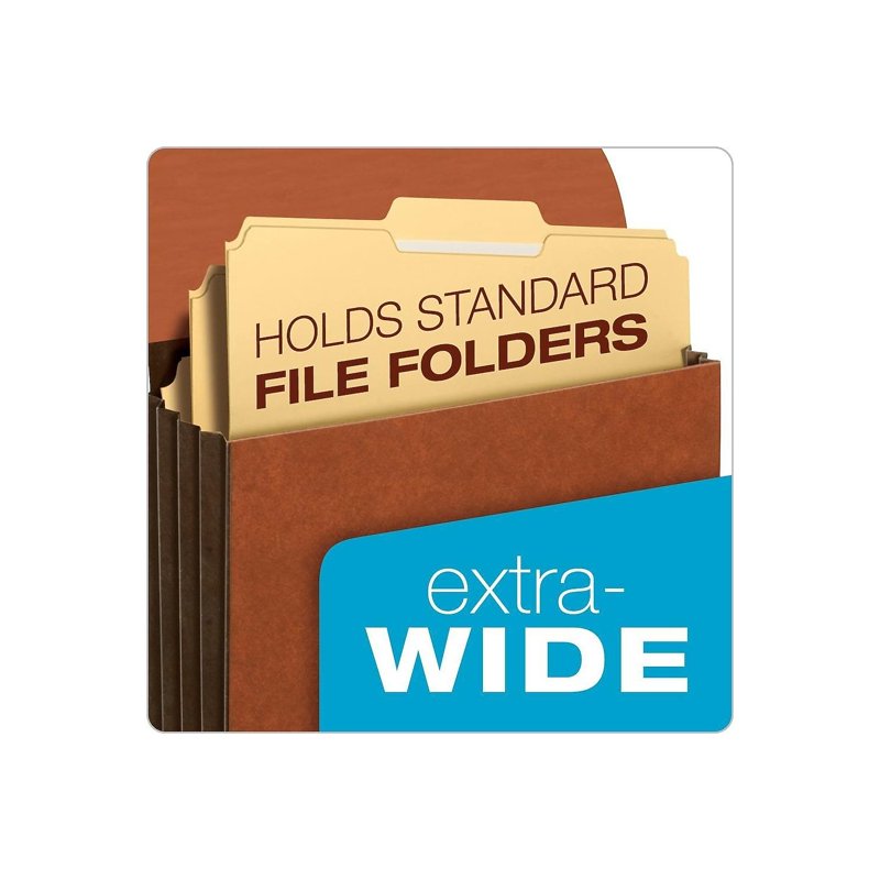 Heavy Duty Expanding File Wallet with Flap and Cord Closure - Letter Size, Brown