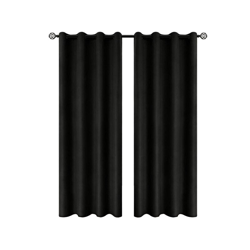 Blackout Thermal Insulation Grommet Curtain for Bedroom, Noise & Light Blocker