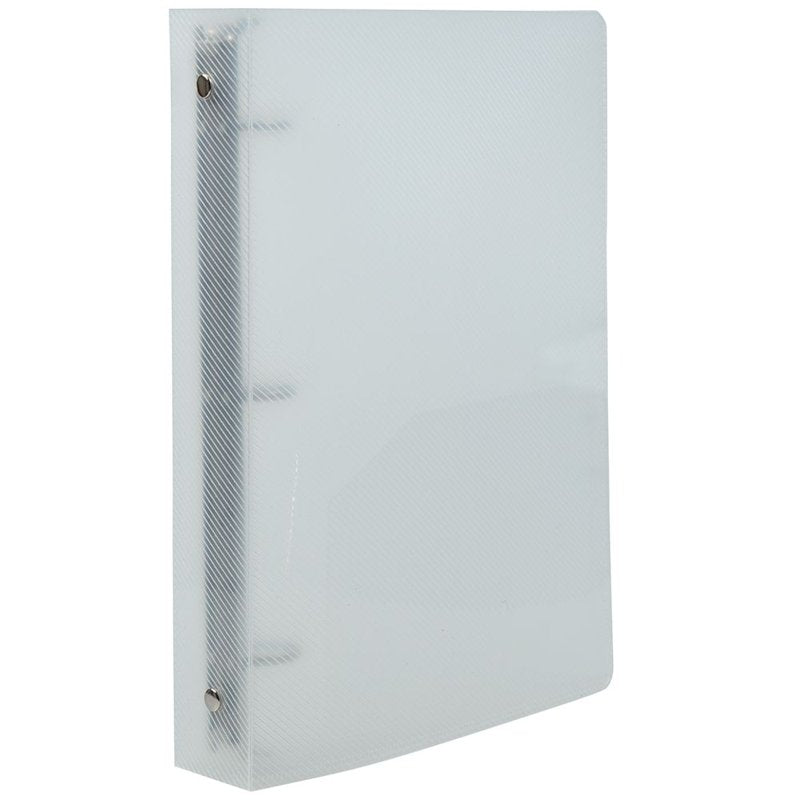 Mini Plastic Binder with Metal Rings - Clear 1 Inch, 3-Ring Organizer