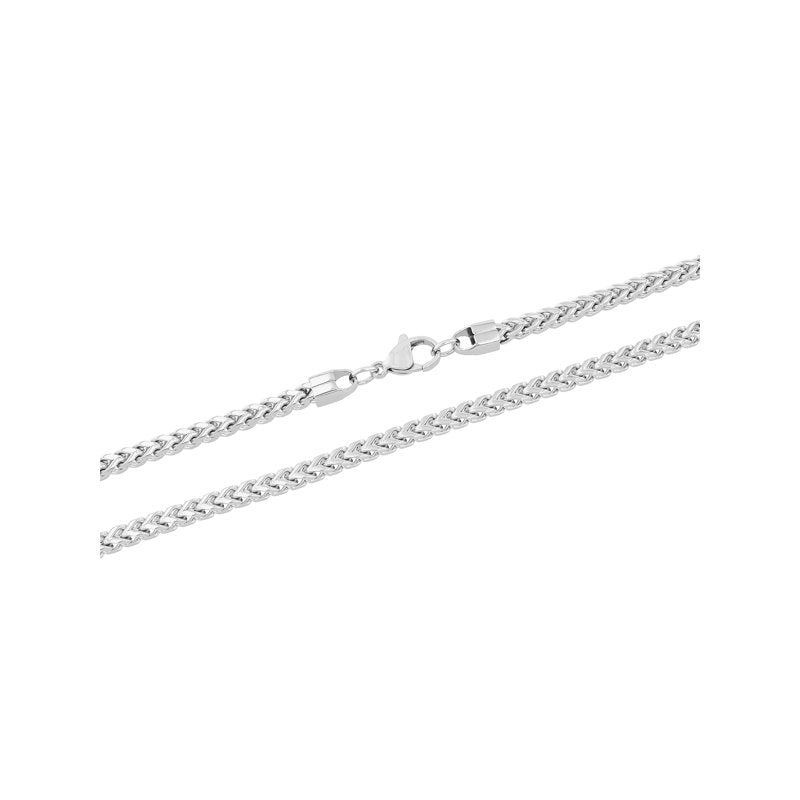 Men's Silver-Tone Stainless Steel Franco Chain Necklace 20 Inches