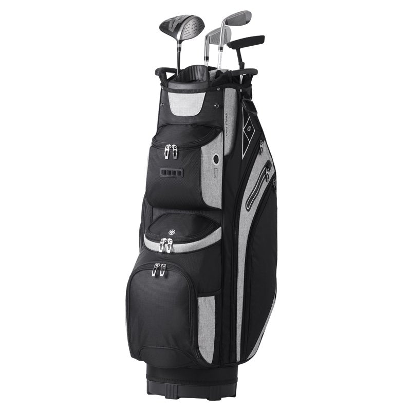 KFFKFF Golf Bag for Carts 14-Way Top Divider, 36" 13 Pockets, Dust Cover, Removable Straps, Black/Gray