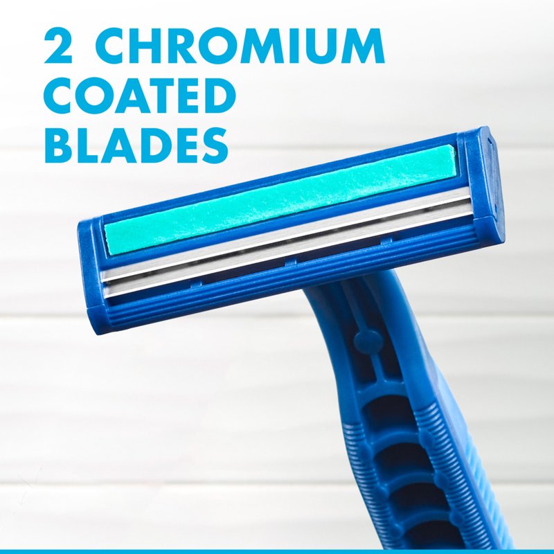Men's Disposable Razor 3 Pack - Dual Blade, Water-Lubricated, Fixed Head