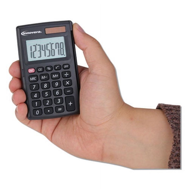 Pocket Calculator with Hard Shell Flip Cover, 8-Digit LCD - Bundle of 2