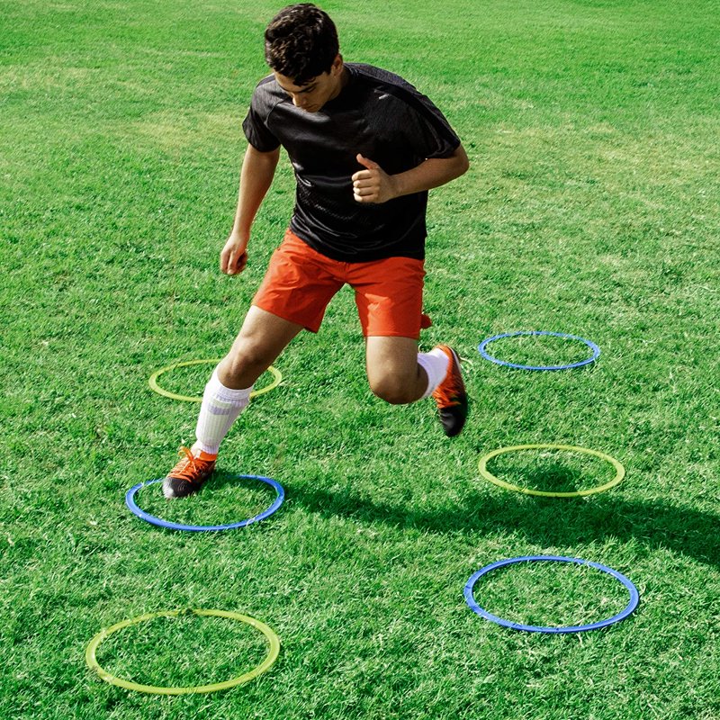 12-Pack 18" Multicolor Speed Rings for Agility Training